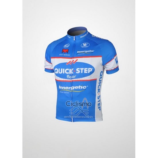 Quick Step Floor Ropa Ciclismo Culotte Corto 2010 Mangas Cortas Azur